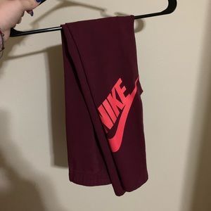 Maroon Nike Leggings